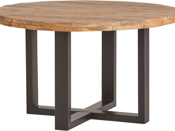 Kerek mangófa étkezőasztal